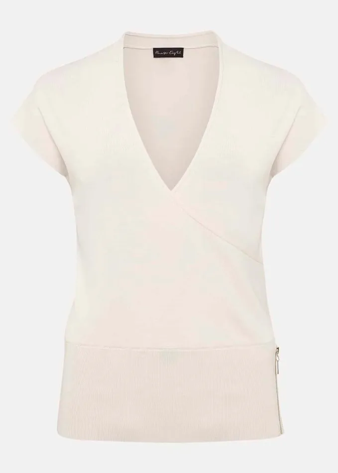 Phase Eight Jasmina VNeck Top Ivory Women Knitwear