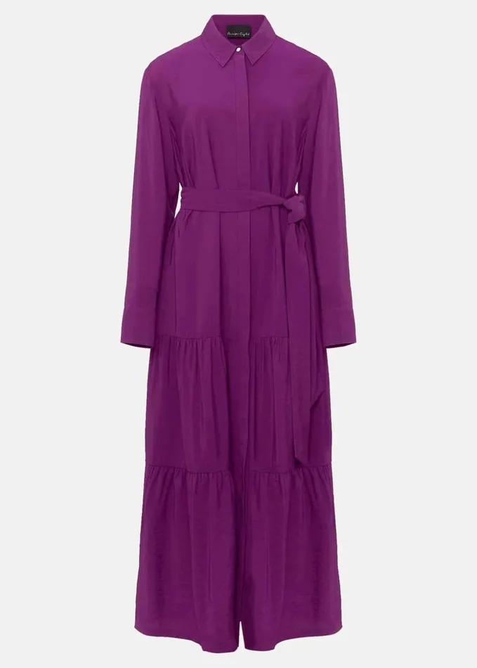 Phase Eight Jayden Purple Shirt Midaxi Dress Purple Women Dresses
