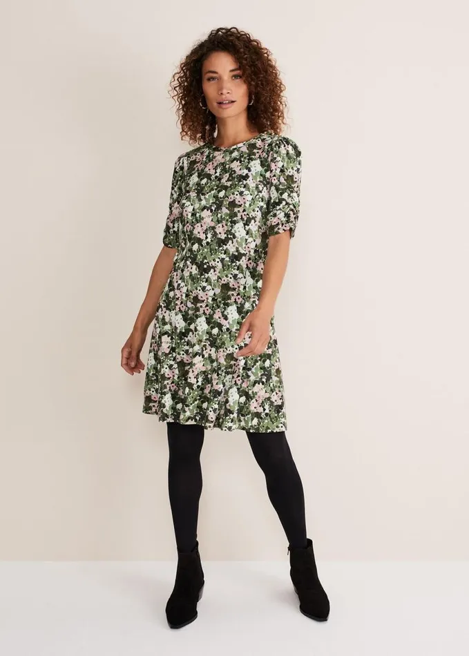 Phase Eight Jolee Printed Jersey Dress Green Multi Women Dresses