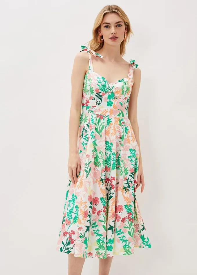Phase Eight Joyce Printed Fit and Flare Dress Ivorymulti Women Dresses