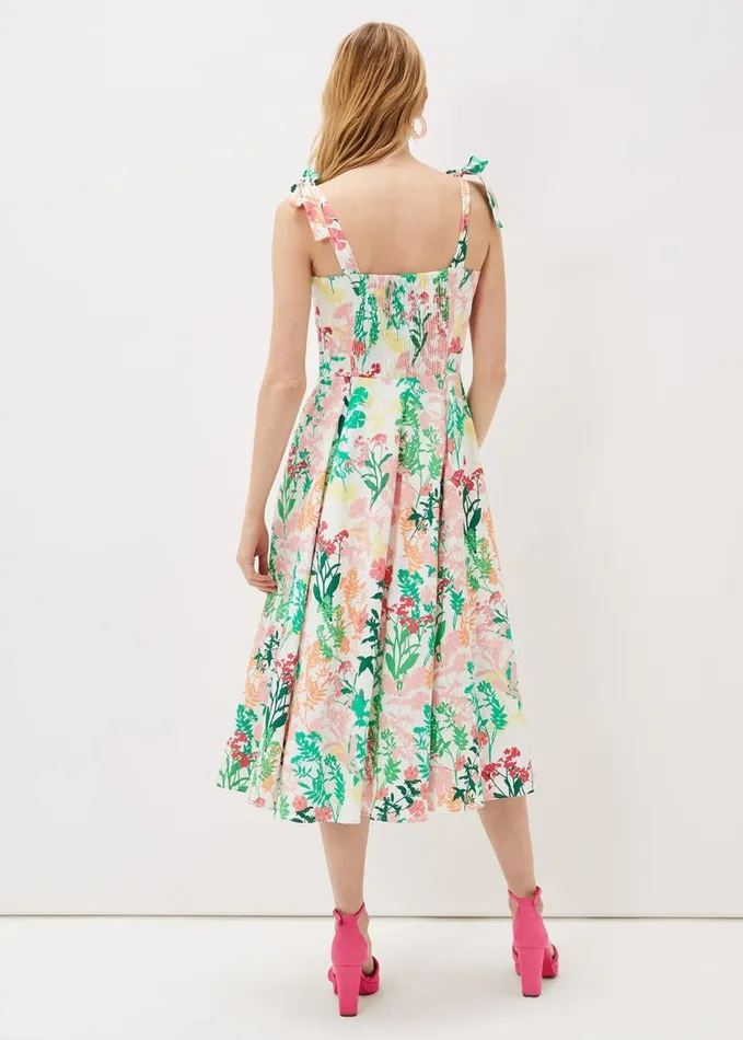 Phase Eight Joyce Printed Fit and Flare Dress Ivorymulti Women Dresses