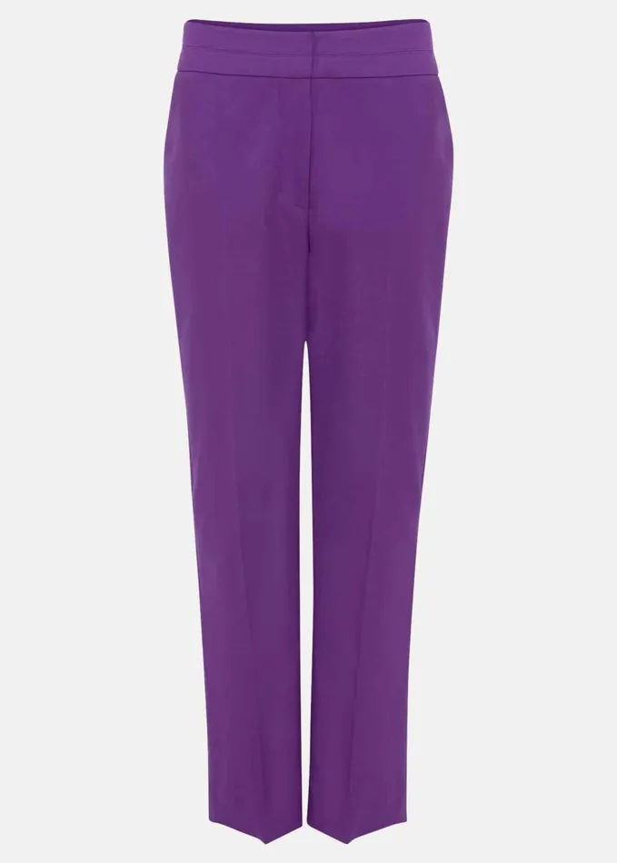 Phase Eight Julianna Cropped Straight Leg Trousers Purple Women Trousers