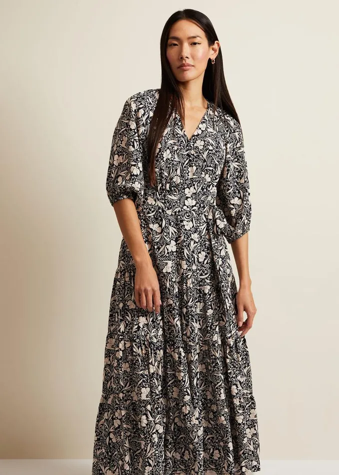 Phase Eight Kezia Floral Wrap Midi Dress Multicoloured Women Dresses