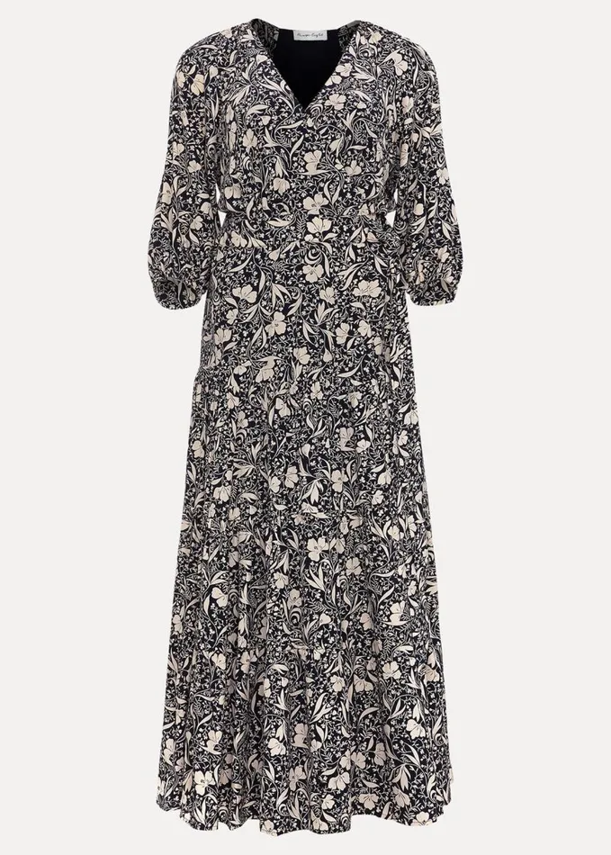 Phase Eight Kezia Floral Wrap Midi Dress Multicoloured Women Dresses