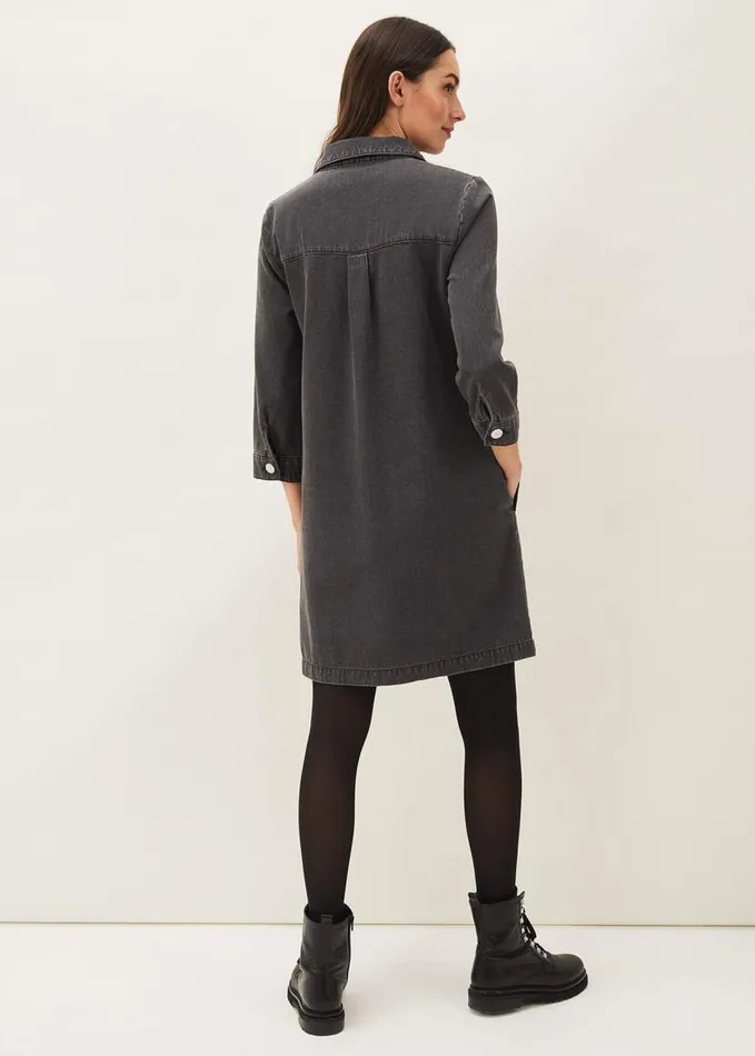 Phase Eight Kirsty Zip Dress Grey Women Dresses
