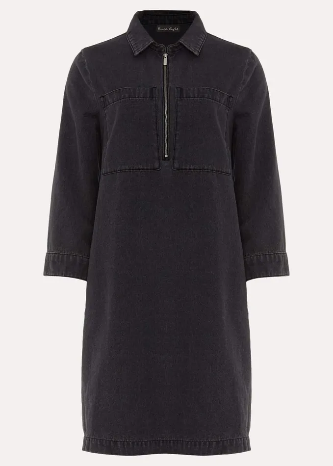Phase Eight Kirsty Zip Dress Grey Women Dresses