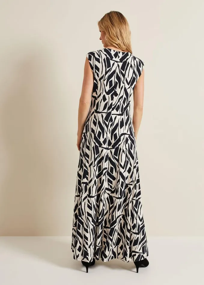 Phase Eight Kristy Geo Maxi Dress Black Multi Women Dresses
