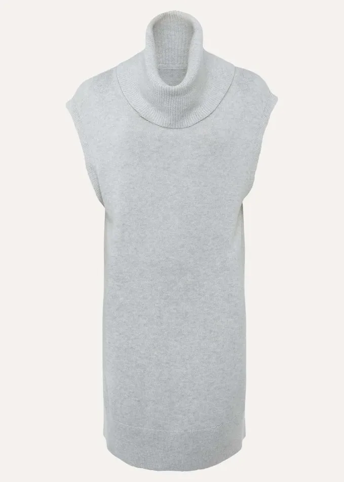 Phase Eight Kysa Knitted Sleeveless Tunic Silver Grey Women Knitwear
