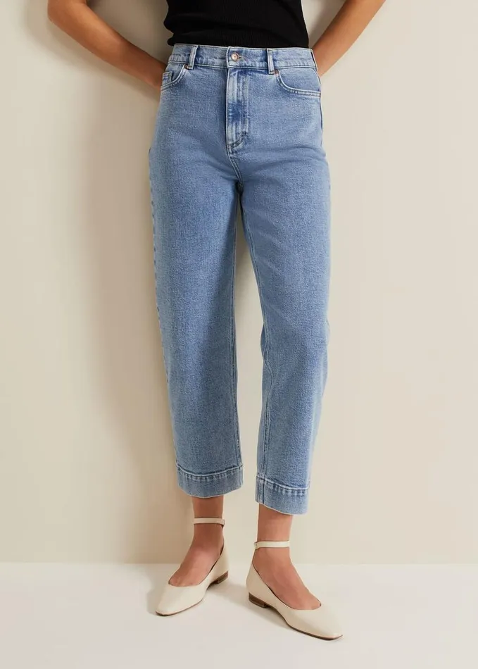 Phase Eight Lexi Mid Wash Crop Straight Jean Mid Wash Women Trousers
