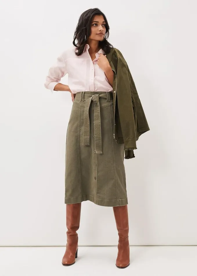 Phase Eight Lexie Longline Shirt Soft Pink Women Shirts and Blouses