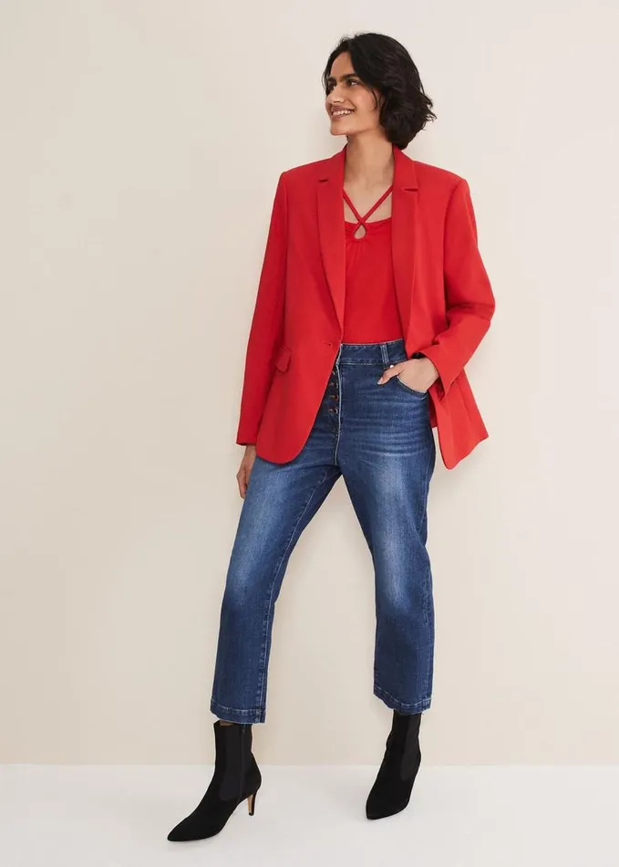 Phase Eight Leyla CutOut Top Red Women Tops and TShirts