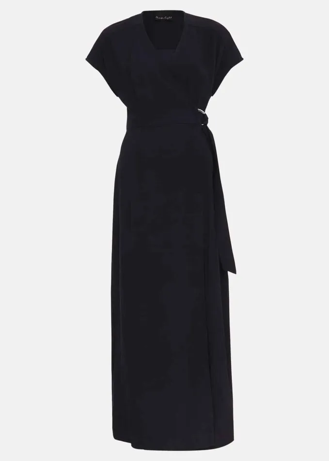 Phase Eight Liv Wrap Midi Dress Navy Women Dresses