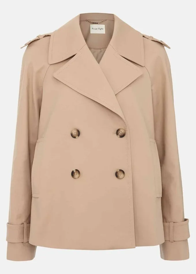Phase Eight Lola Camel Cropped Trench Jacket Camel Women Jackets