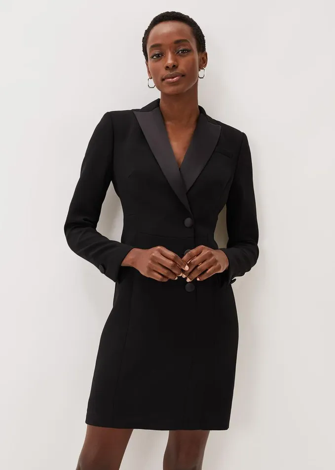 Phase Eight Lolicia Tuxedo Dress Black Women Dresses