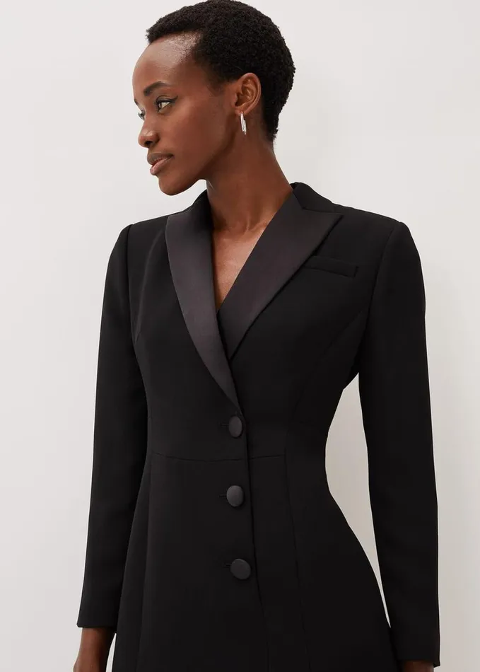 Phase Eight Lolicia Tuxedo Dress Black Women Dresses