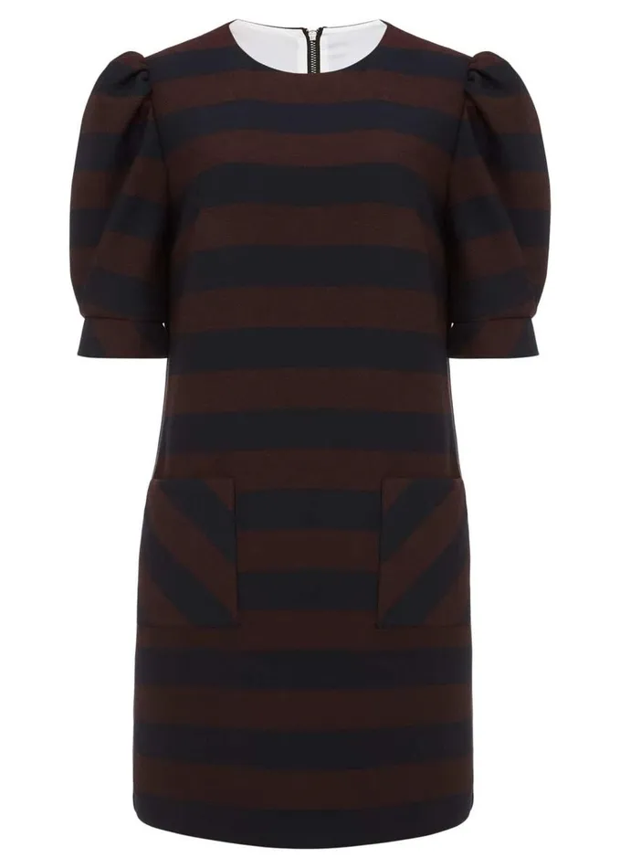 Phase Eight Maple Stripe Dress Navychestnut Women Dresses