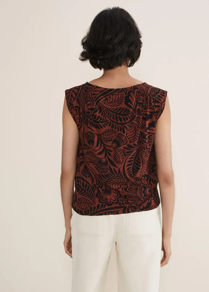 Phase Eight Mara Printed Top Blackspice Women Tops and TShirts
