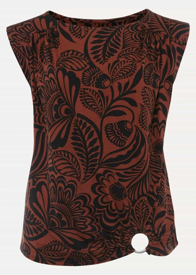 Phase Eight Mara Printed Top Blackspice Women Tops and TShirts