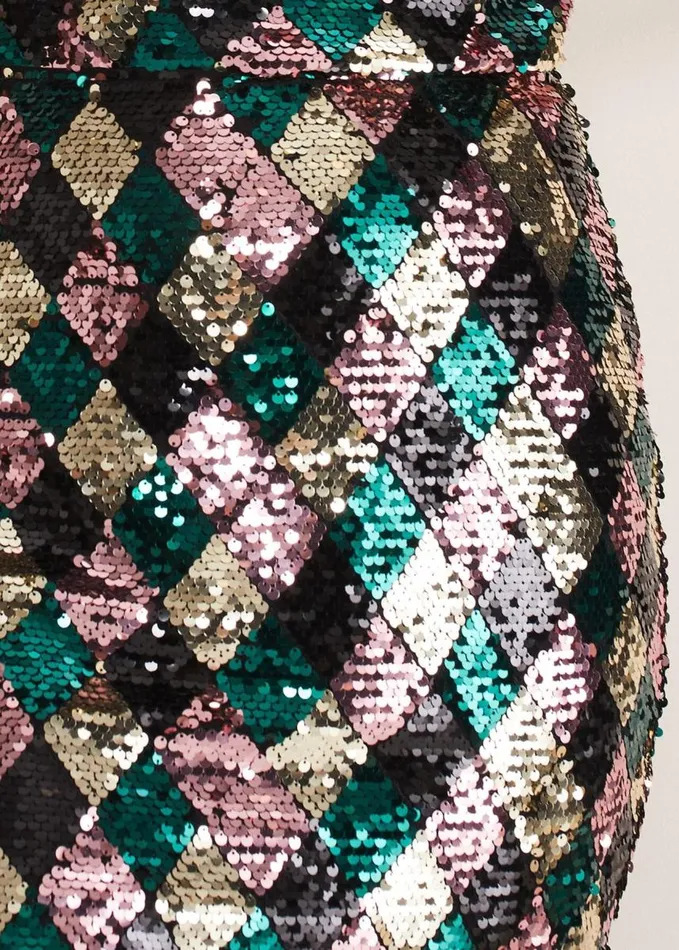 Phase Eight Mari Diamond Sequin Midi Skirt CoOrd Multicoloured Women Skirts