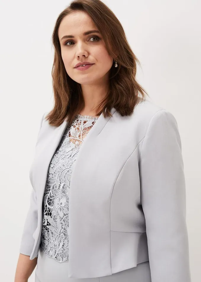 Phase Eight Mariposa Peplum Jacket Mineral Women Jackets