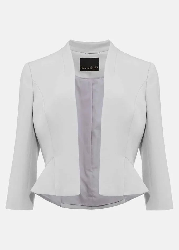 Phase Eight Mariposa Peplum Jacket Mineral Women Jackets