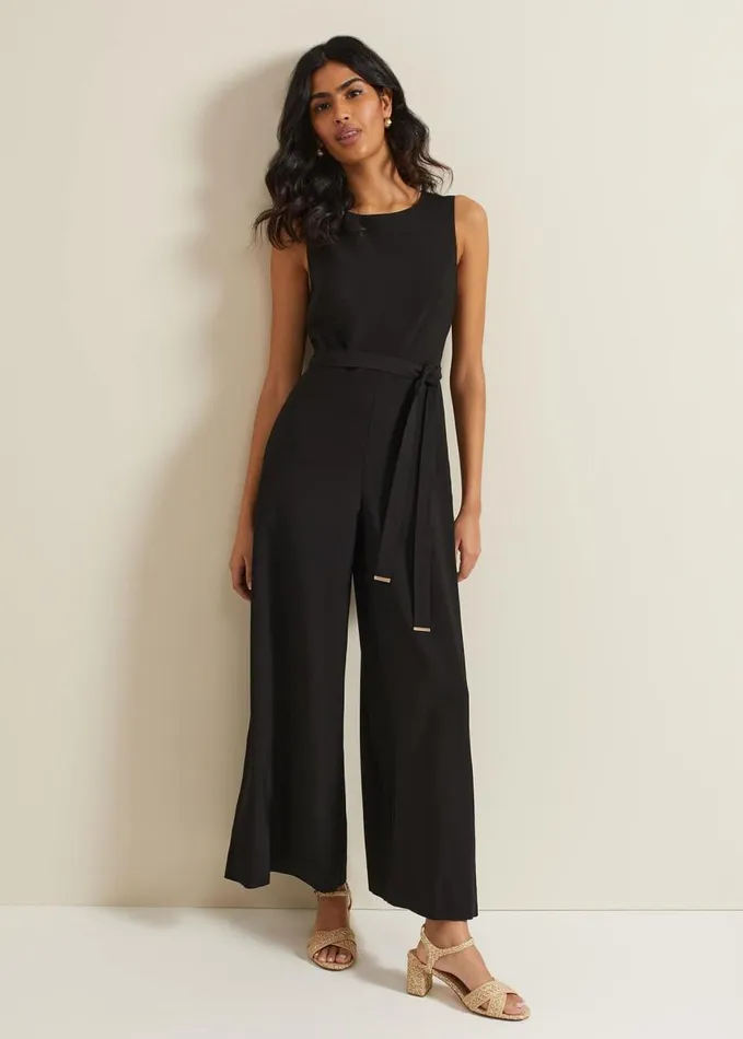 Phase Eight Marta Black Culotte Jumpsuit Black Women Dresses