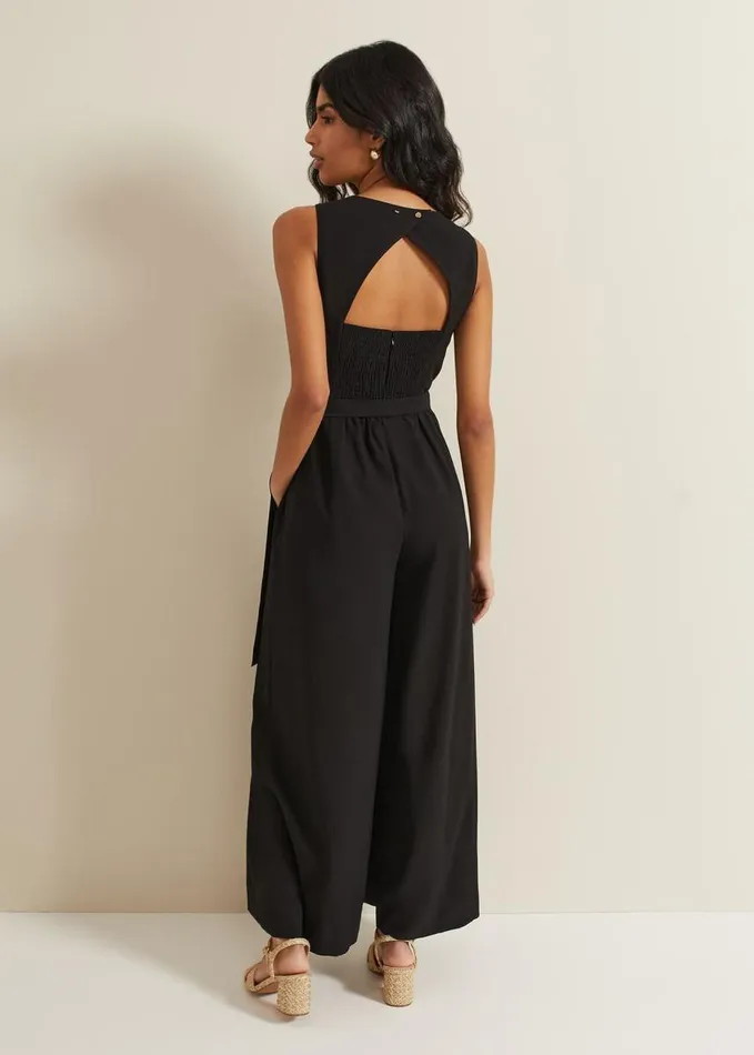 Phase Eight Marta Black Culotte Jumpsuit Black Women Dresses