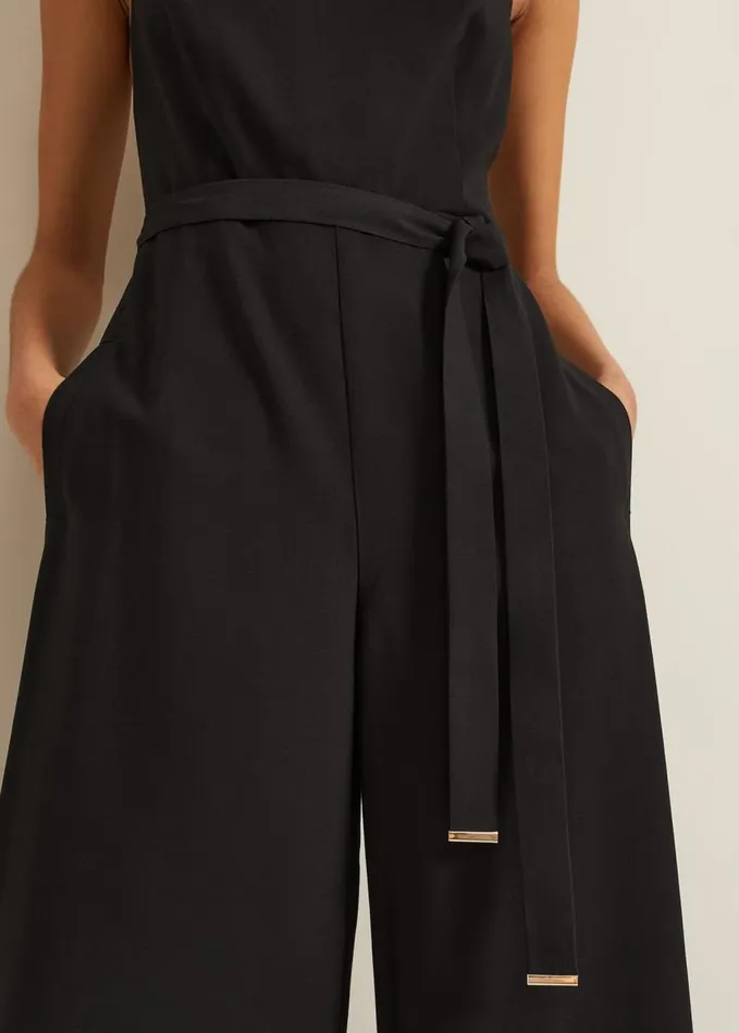 Phase Eight Marta Black Culotte Jumpsuit Black Women Dresses
