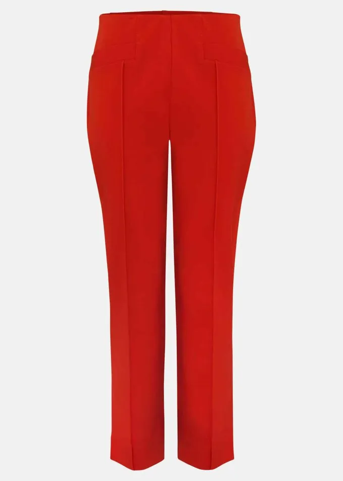 Phase Eight Miah Stretch Capri Trousers Red Women Trousers