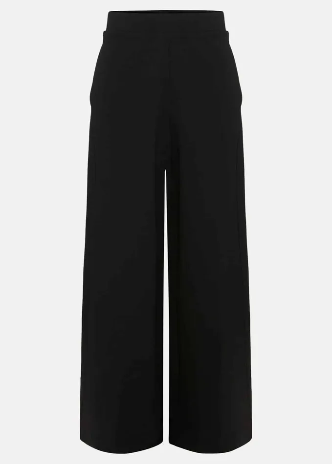 Phase Eight Mila Ponte Wide Leg Trousers Black Women Trousers