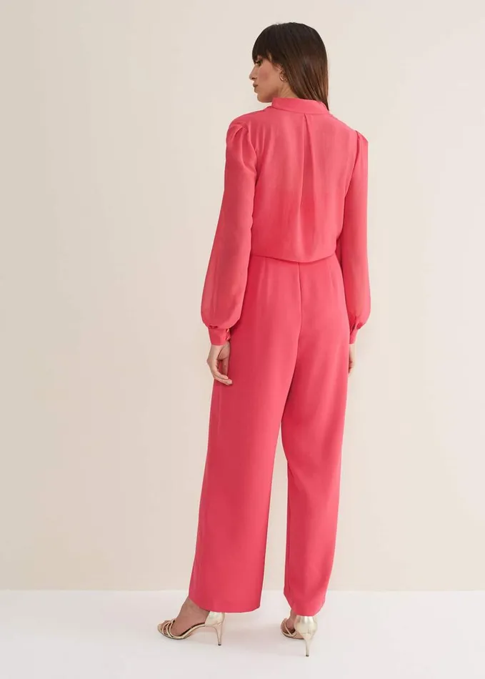 Phase Eight Mindy Wide Leg Jumpsuit Raspberry Women Dresses