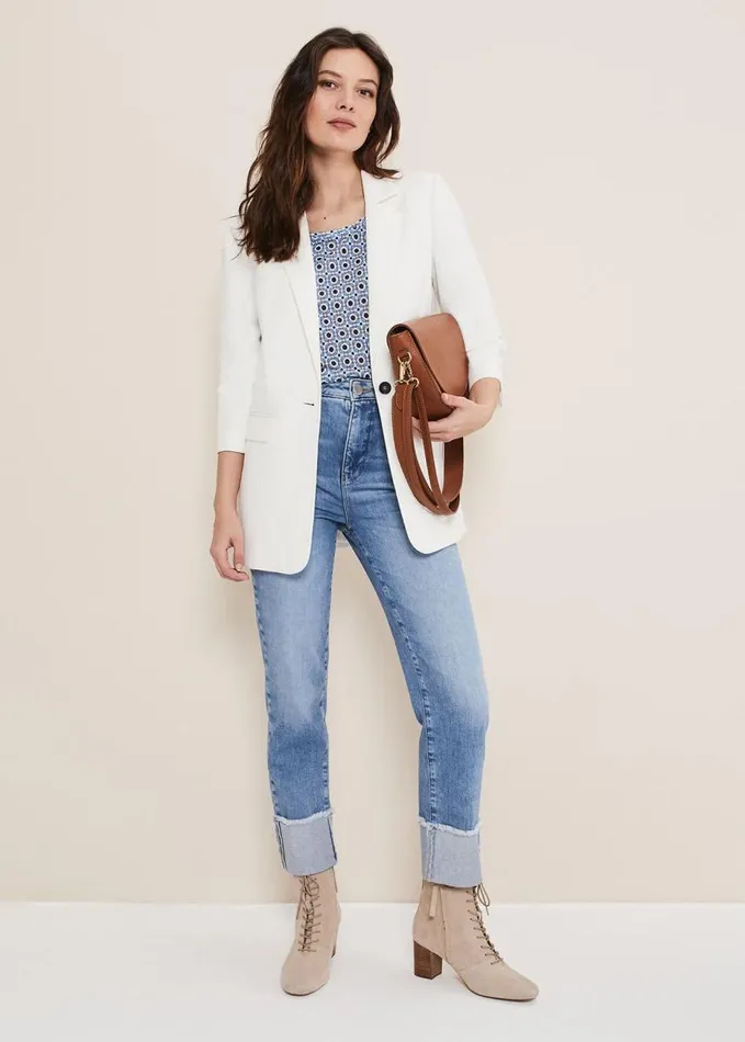 Phase Eight Mirabel Straight Leg Jeans Mid Blue Women Trousers