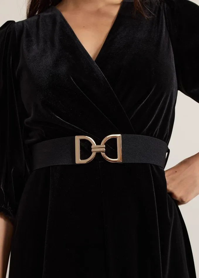 Phase Eight Myleen Black Velvet Jumpsuit Black Women Dresses