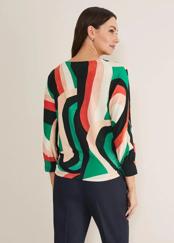 Phase Eight Nathalie Swirl Print Top Multicoloured Women Tops and TShirts
