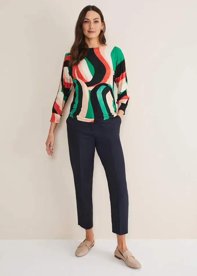 Phase Eight Nathalie Swirl Print Top Multicoloured Women Tops and TShirts