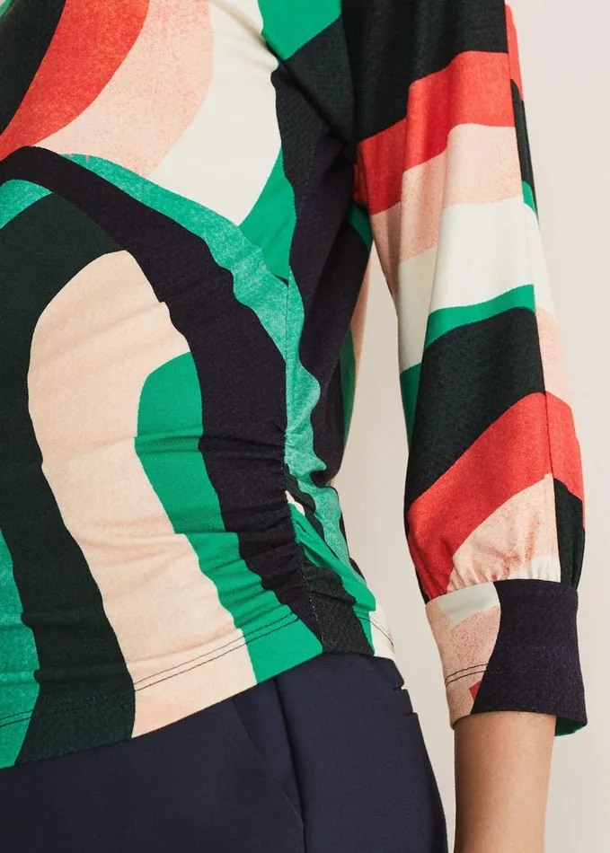 Phase Eight Nathalie Swirl Print Top Multicoloured Women Tops and TShirts