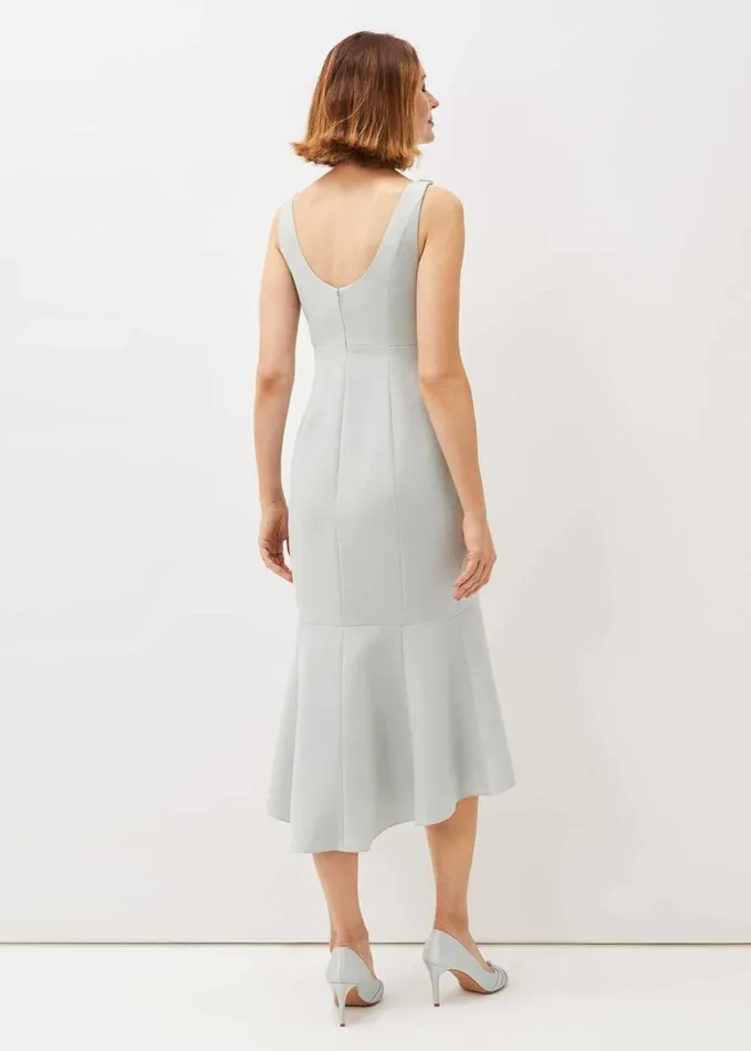 Phase Eight Nia Embellished Scuba Dress Eau De Nil Women Dresses