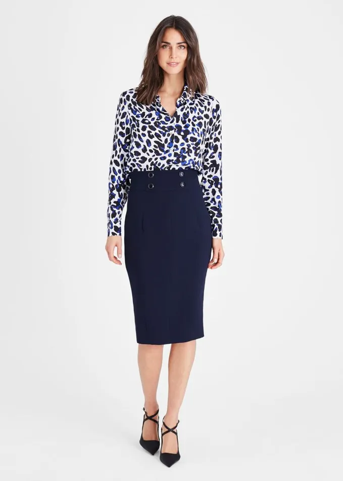 Phase Eight Nina City Suit Skirt Navy Women Skirts