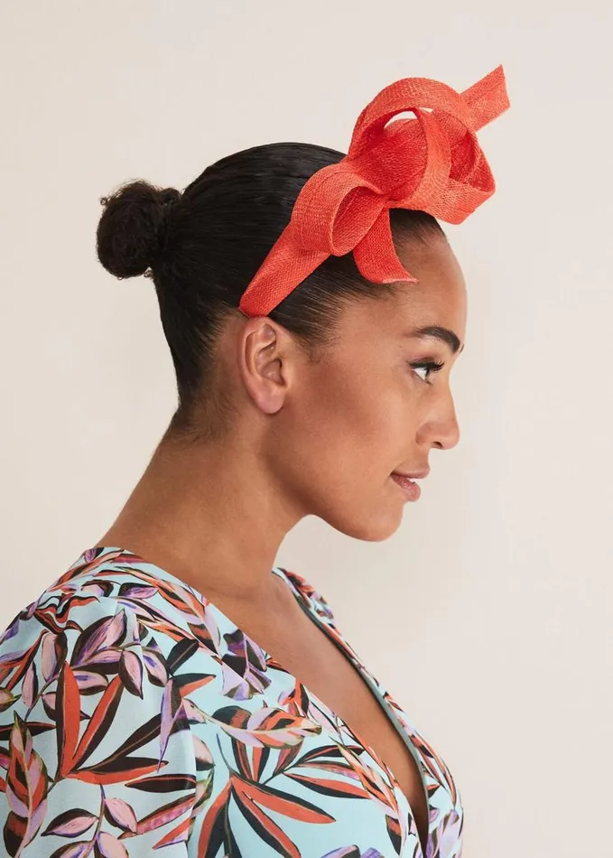 Phase Eight Orange Bow Headband Vermillion Women Fascinators and Hats