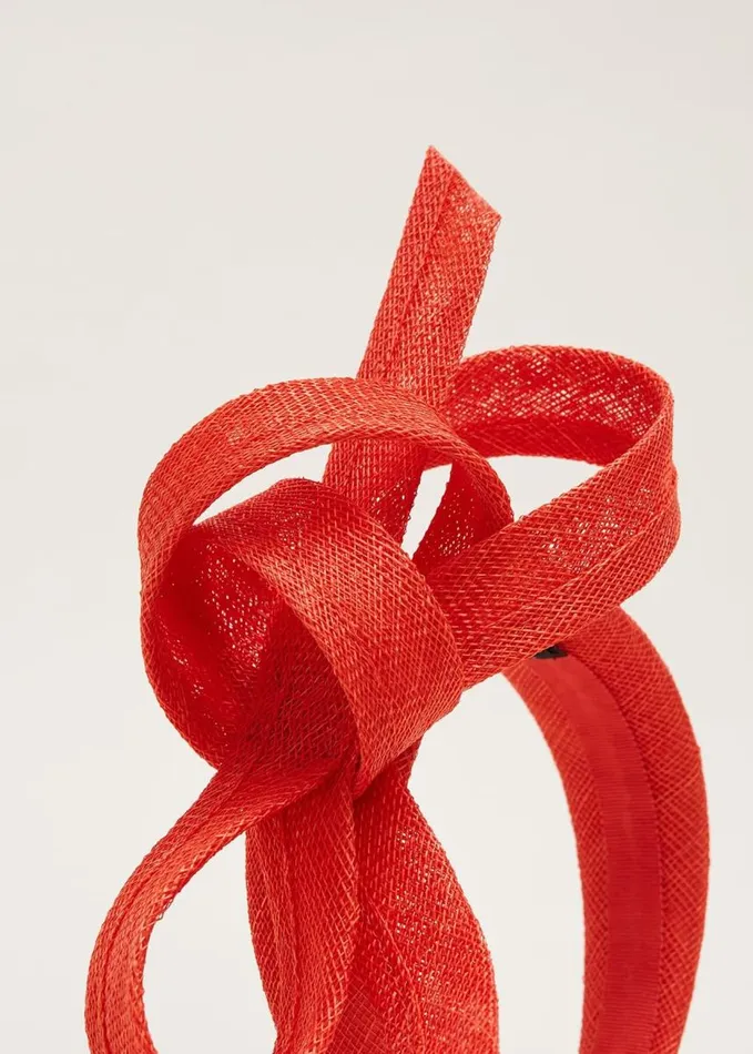 Phase Eight Orange Bow Headband Vermillion Women Fascinators and Hats