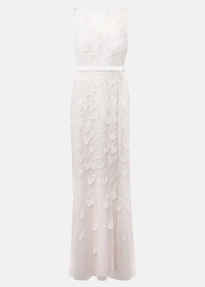 Phase Eight Ottilie Beaded Maxi Wedding Dress Ivory Women Dresses
