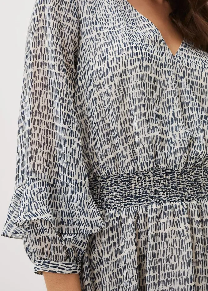 Phase Eight Paige Abstract Print Dress Navyivory Women Dresses