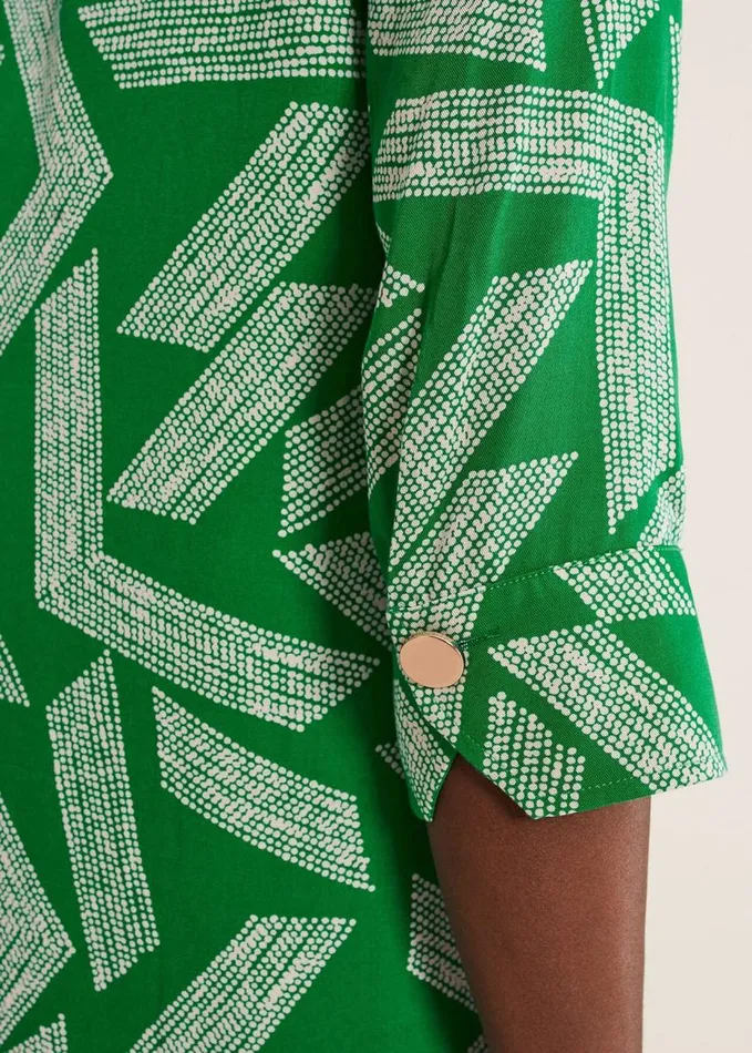 Phase Eight Penele Abstract Mini Dress Green Women Dresses