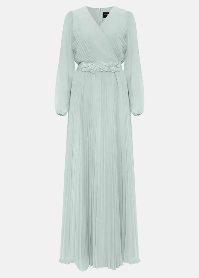 Phase Eight Petite Alecia Pleated Maxi Dress Pale Blue Women Dresses