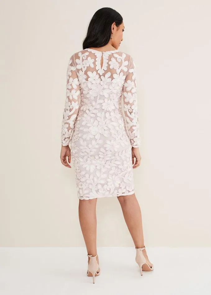 Phase Eight Petite Annika Tapework Dress Antique Roseivory Women Dresses