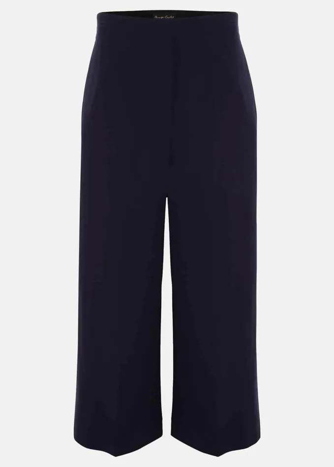 Phase Eight Petite Aubrielle Clean Crepe Culottes Navy Women Trousers