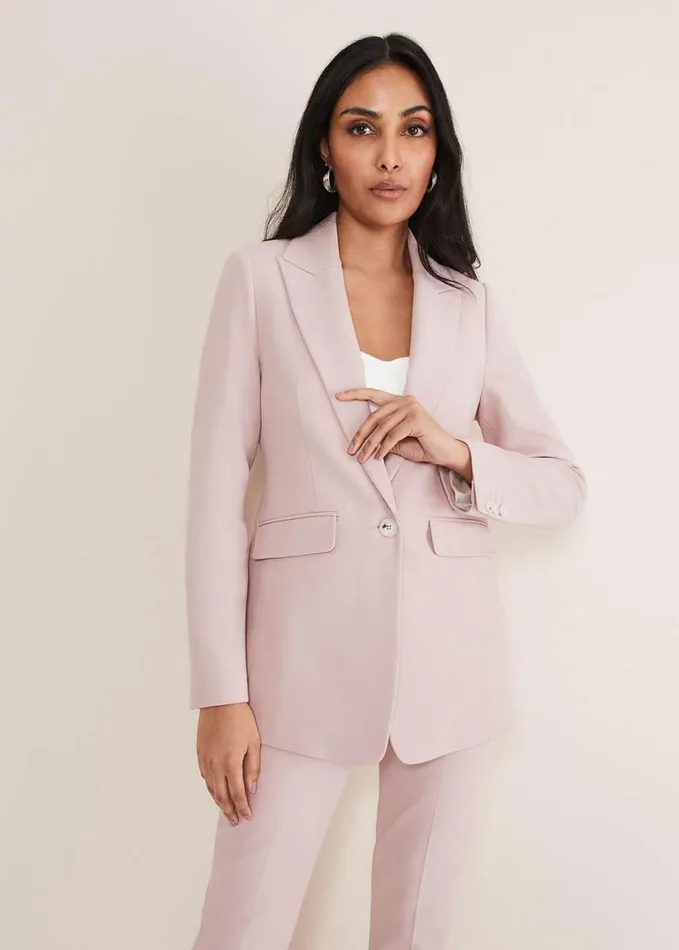 Phase Eight Petite Eira Fitted Blazer Soft Pink Women Jackets