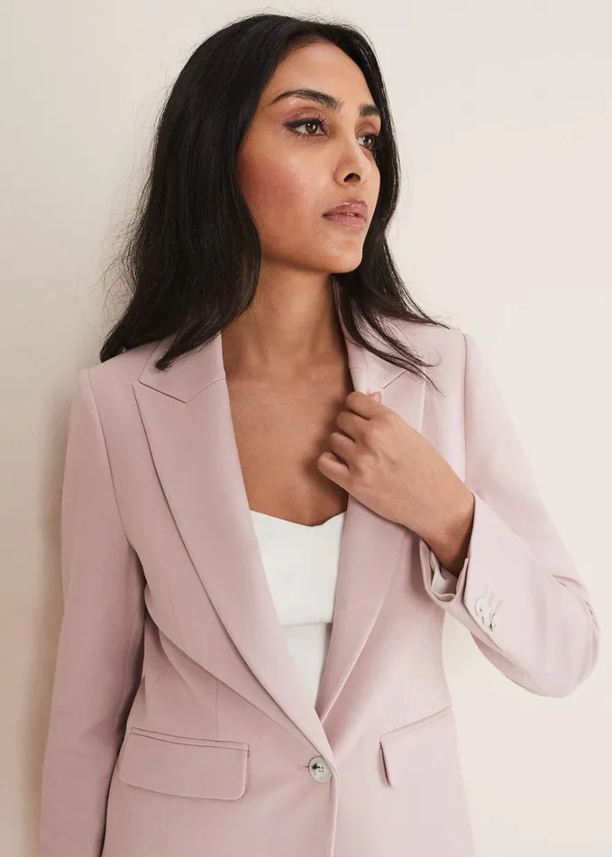 Phase Eight Petite Eira Fitted Blazer Soft Pink Women Jackets