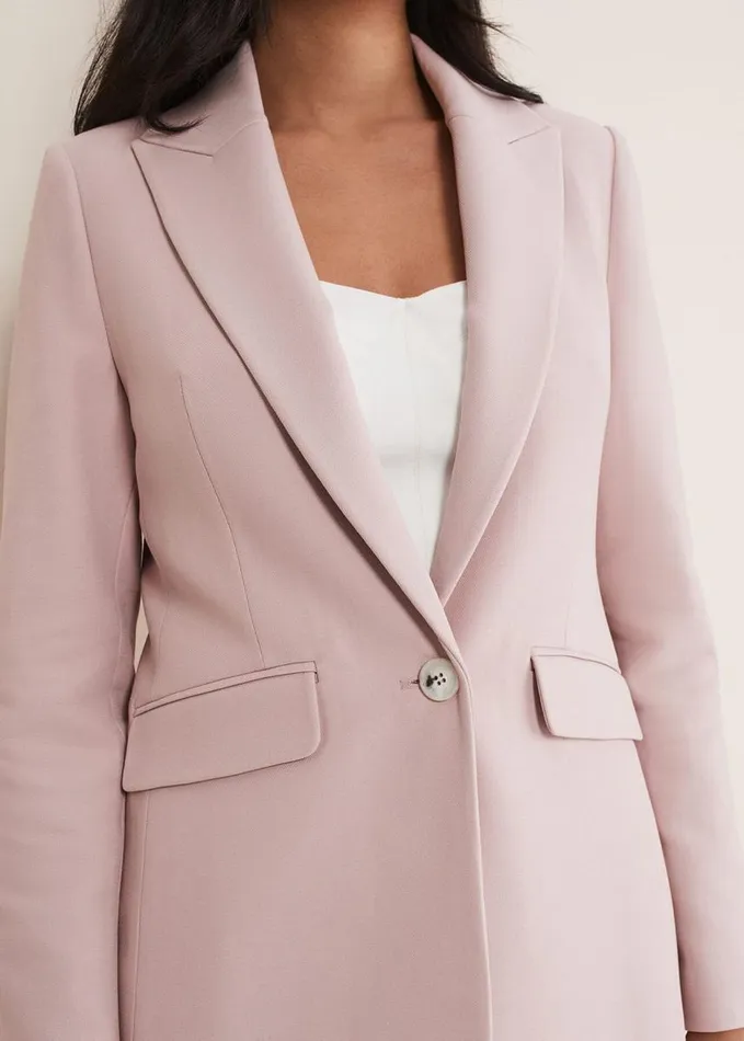 Phase Eight Petite Eira Fitted Blazer Soft Pink Women Jackets