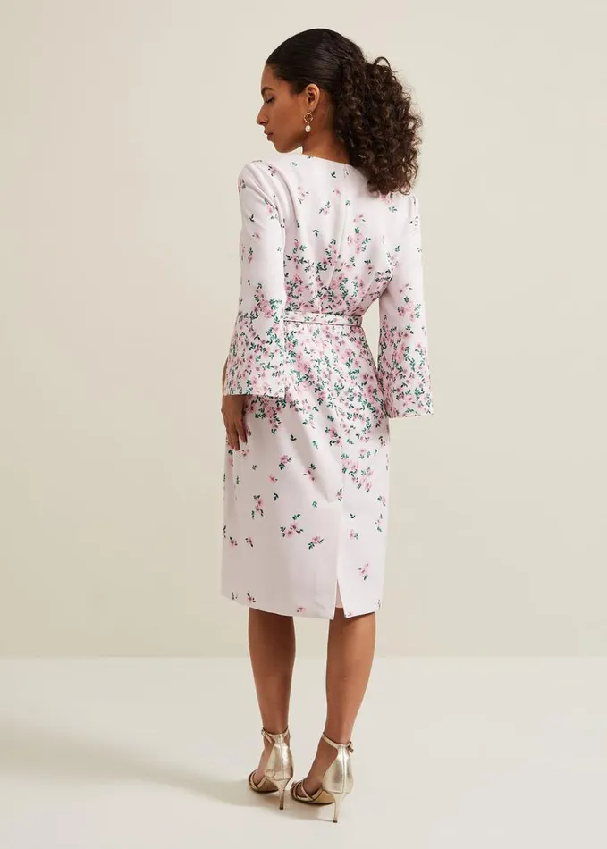 Phase Eight Petite Giovanna Floral Belted Dress Multicoloured Women Dresses